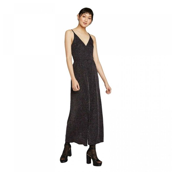 Wild Fable Pants - NWT Wild Fable Sparkle Wrap Jumpsuit Medium Black